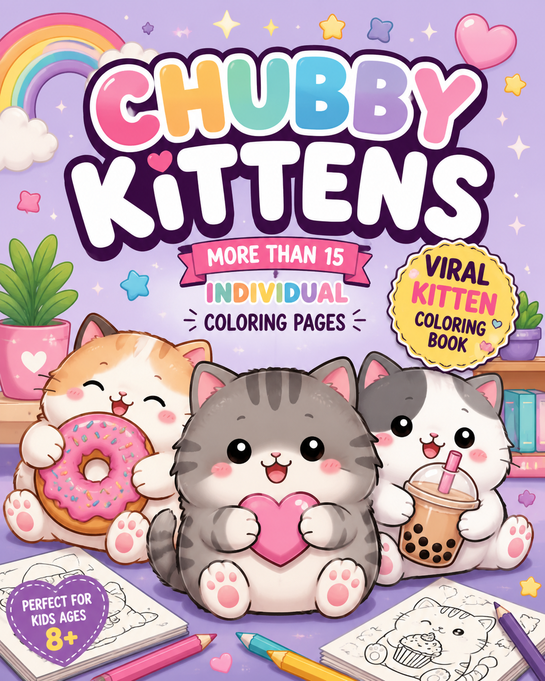 Chubby Kittens Coloring Book