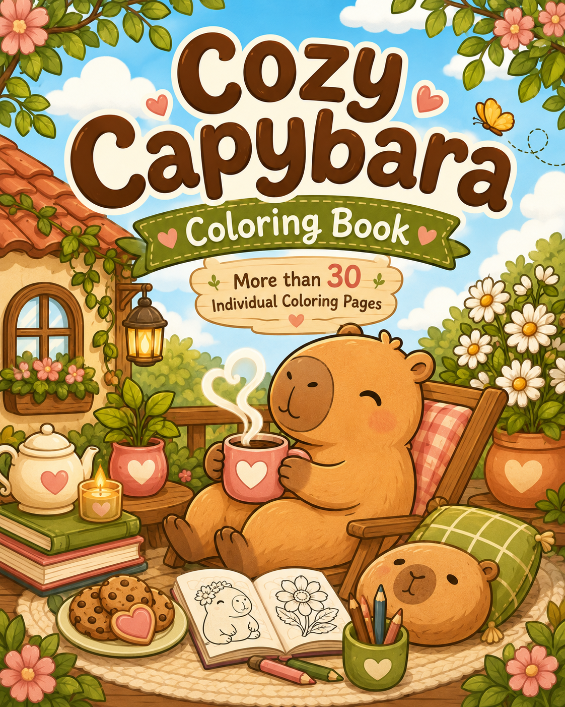 Cozy Capybara Coloring Book