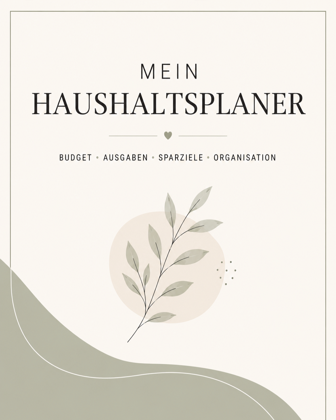 Mein Haushaltsplaner: Budget · Ausgaben · Sparziele · Organisation